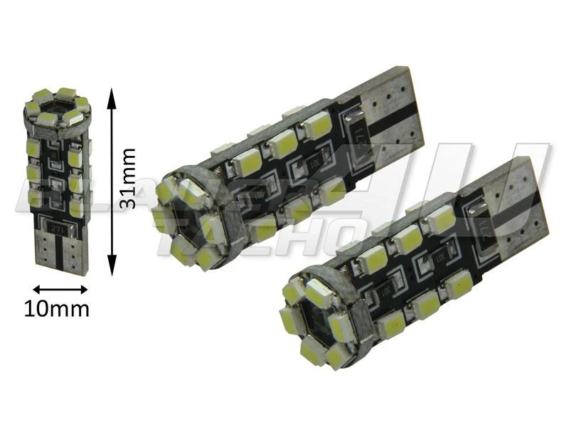 2x 18 SMD 1210 LED Leuchtmittel Weiß 6000K Can-Bus w5w T10