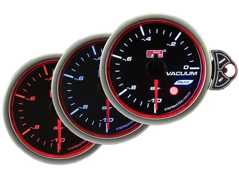 Auto Gauge PEAK Zusatzinstrument Unterdruck Vakuum inkl. Geber