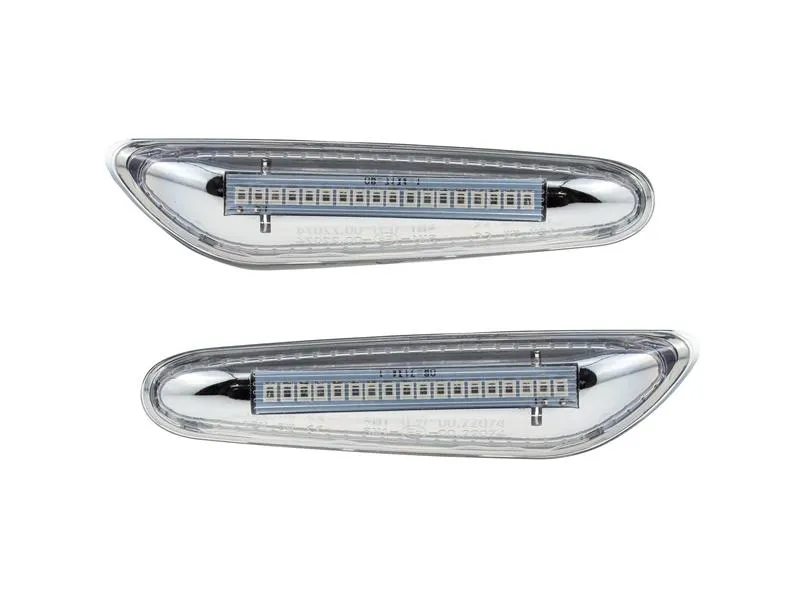 LED Seitenblinker Blinker Chrome Silber Design für BMW 1er E82 2004-2013