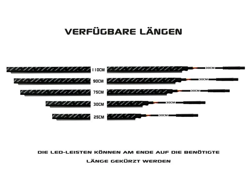 LETRONIX 30cm RGBIC LED-Leiste BLACK-Edition für RGBIC Full LED Ambientebeleuchtung