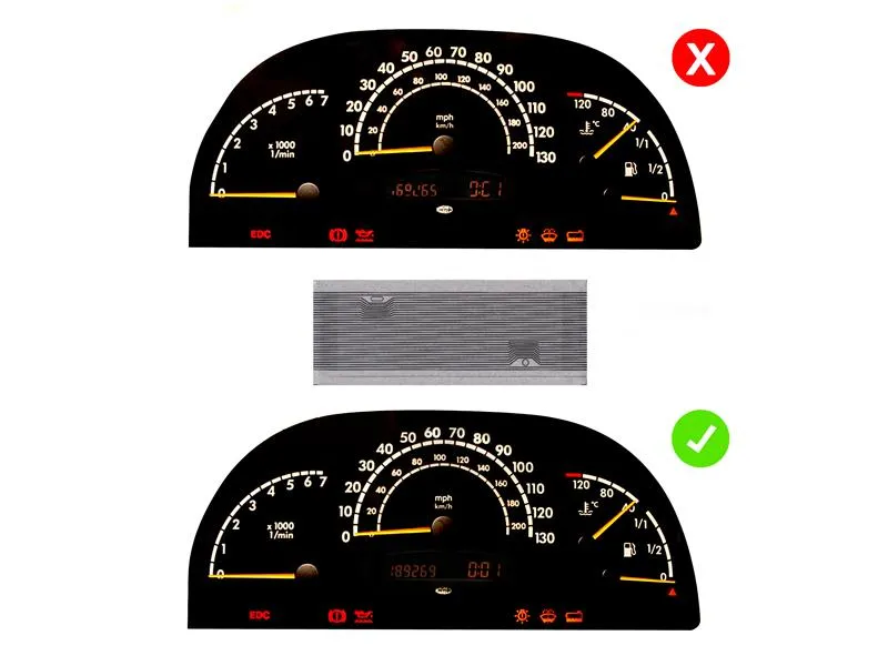 LETRONIX für Mercedes Vito W638 Tacho Multifunktions Display Pixel Reparatur Folie