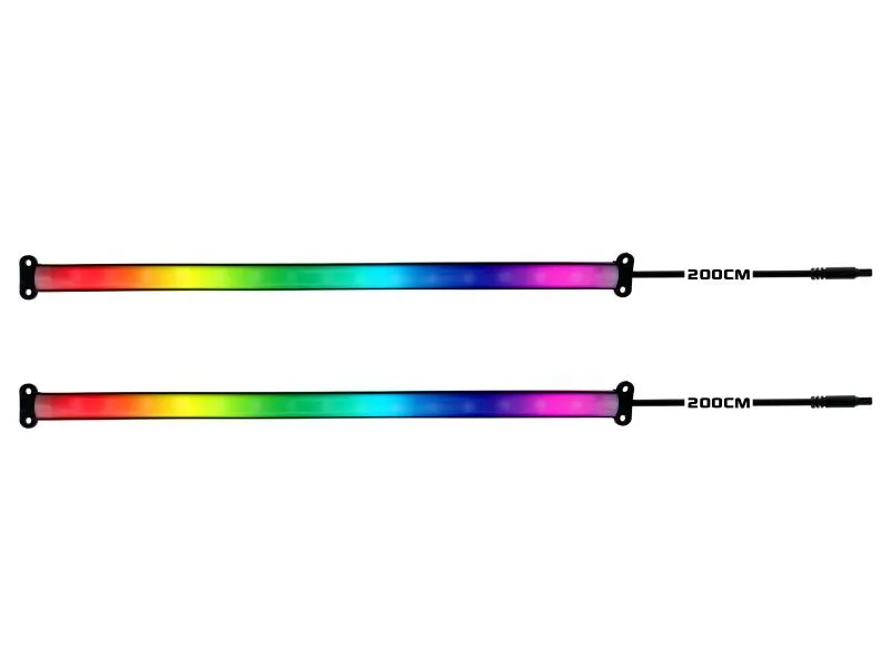 LETRONIX RGB Full LED Rainbow Fußraumbeleuchtung 2er Set 25cm RGBIC LED-Leisten