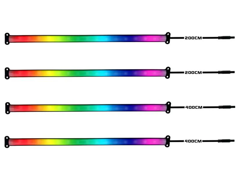 LETRONIX RGB Full LED Rainbow Fußraumbeleuchtung 4er Set 25cm RGBIC LED-Leisten