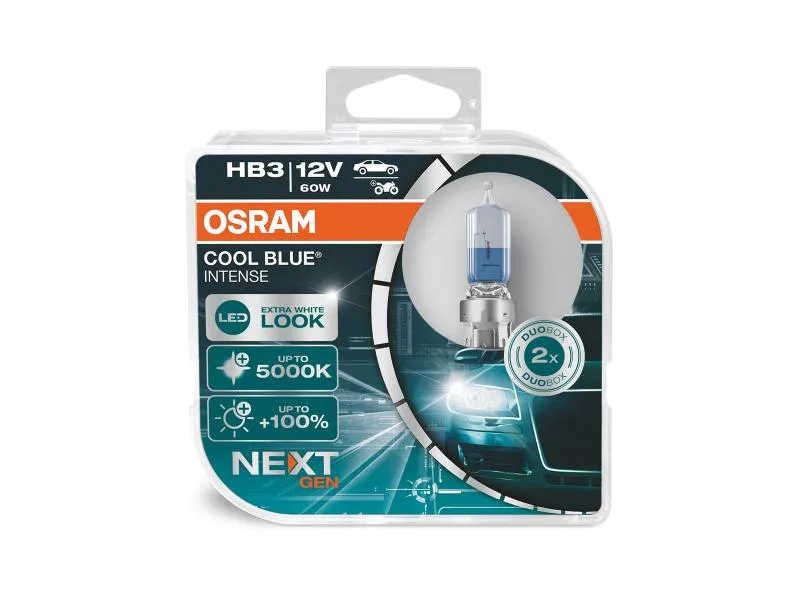 OSRAM HB3 Cool Blue Intense NEXT GENERATION Halogen Duo Box 9005CBN-HCB