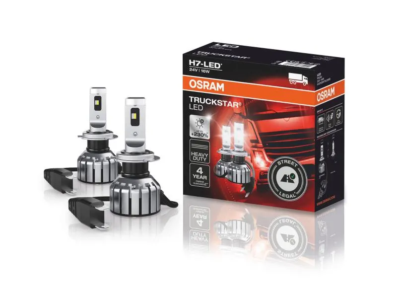 OSRAM LED H7 Truckstar 24V +230% Abblendlicht SET für MAN TGA TGS TGX TGL ab 2000