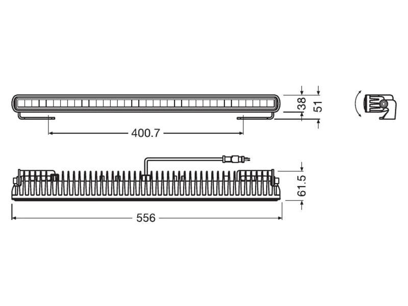 OSRAM LEDriving® Arbeits und Zusatzscheinwerfer Lightbar SX500-SP - LEDDL107-SP