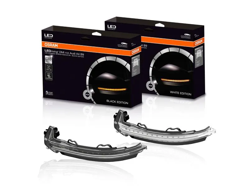 OSRAM LEDriving® Dynamische LED Spiegelblinker für Audi A4 B9 + für Audi A5 F5 Schwarz