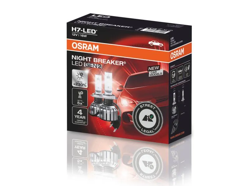 OSRAM Night Breaker H7 LED GEN2 +230% 12V Straßenzulassung - 64210DWNBG2
