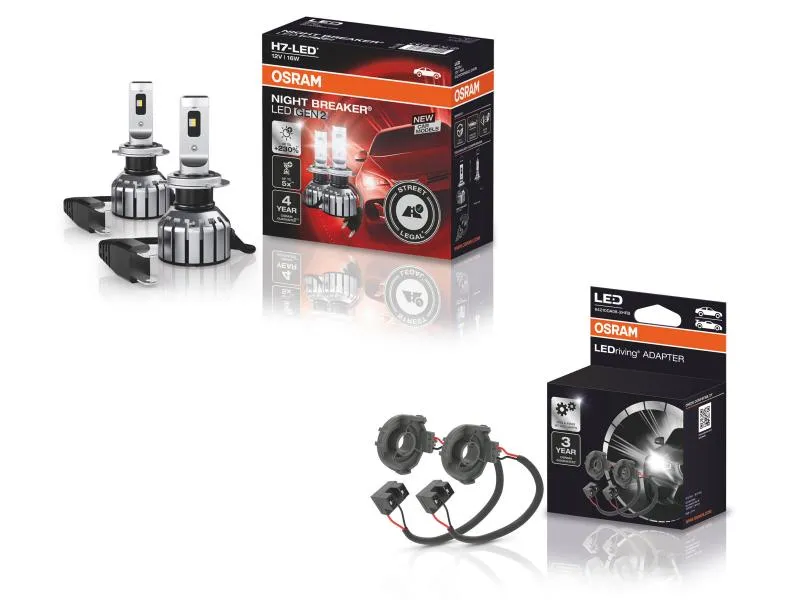 OSRAM Night Breaker H7 LED GEN2 Abblendlicht SET für VW T-Roc Typ A1 ab 2017