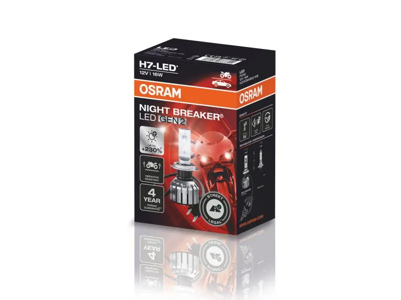 OSRAM Night Breaker H7 LED GEN2 Motorrad Abblendlicht für BMW R1200 RT 2005-2013