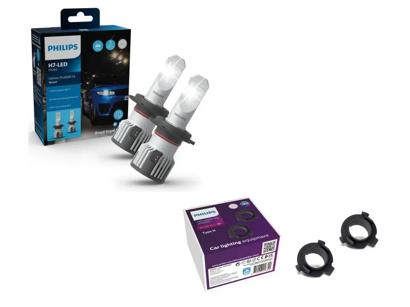 Philips H7 LED Pro6000 Boost Fernlicht Set für Kia Ceed Cee'd 2012-2018