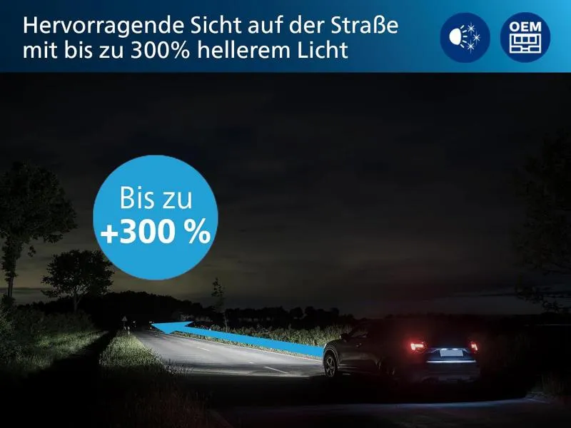 Philips Pro6000 Boost +300% H4 LED Abblendlicht für Fiat 500X 2015-2018 Typ 334