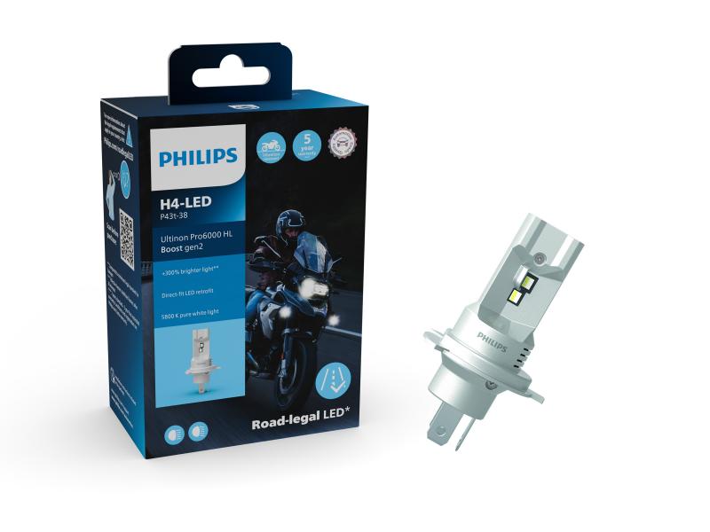 Philips Pro6000 Boost GEN2 H4 LED Abblendlicht + Fernlicht +300% - 11342U60B2X1