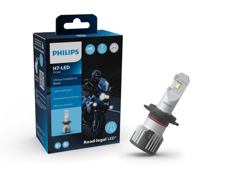 Philips Ultinon Pro6000 Boost H7 LED Abblendlicht Motorrad +300% -  11972U60BX1