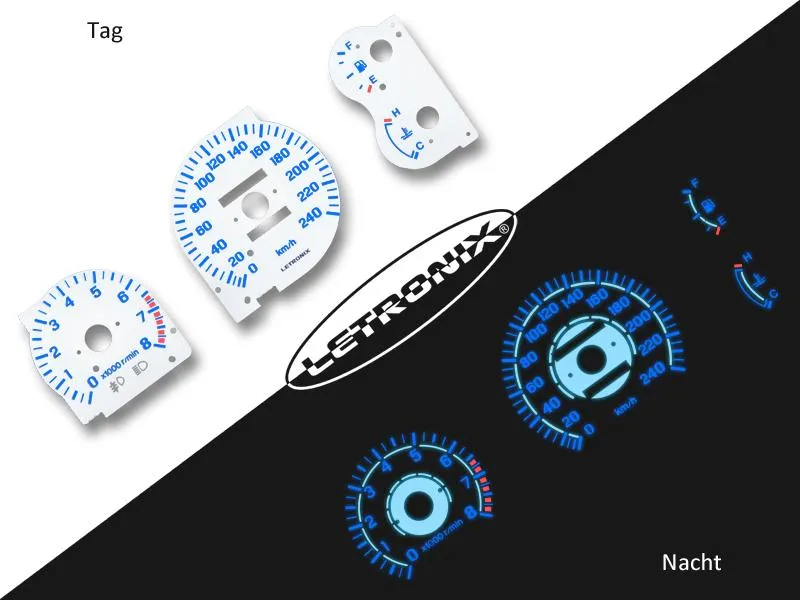 Plasma Tacho Tachoscheiben für Mazda 323 F 323F BA 0-240Km/h 8000U/Min
