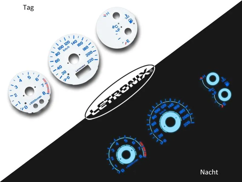 Plasma Tacho Tachoscheiben für Mazda 323 FBJ 0-220Km/h 8000U/Min