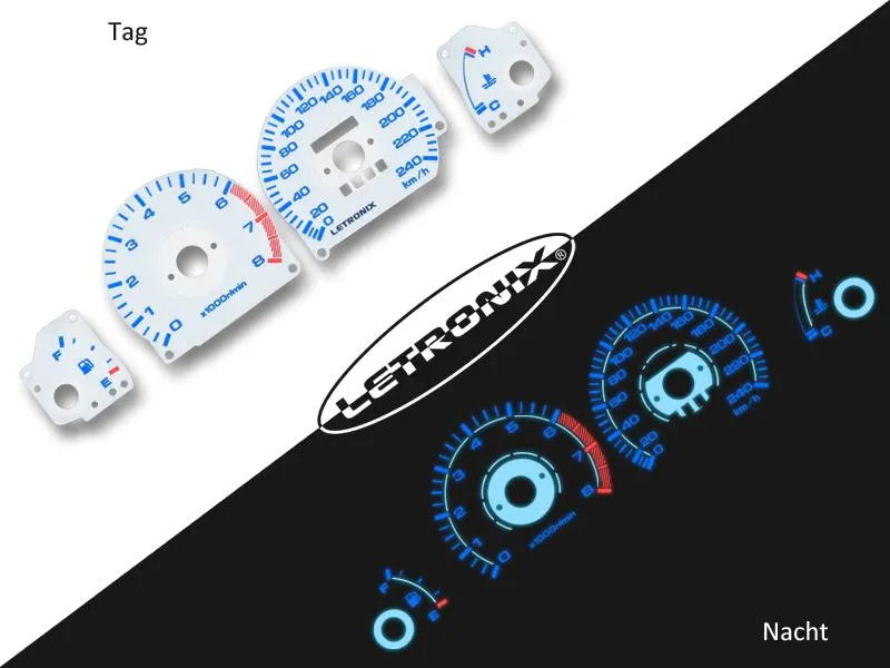 Plasma Tacho Tachoscheiben für Mazda 323 S4 BG 0-240Km/h 8000U/Min