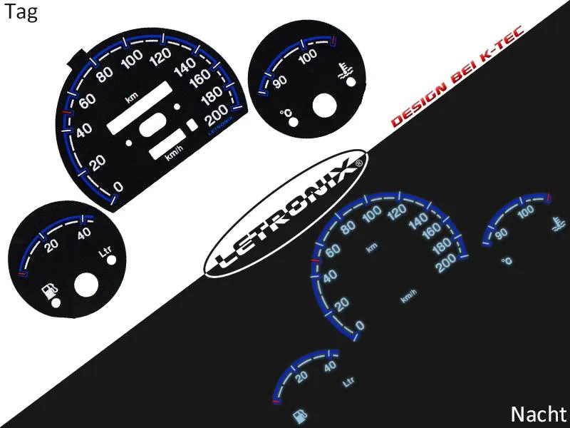 Plasma Tacho Tachoscheiben für Opel Corsa B Tigra 1 0-200Km/h o. DZM