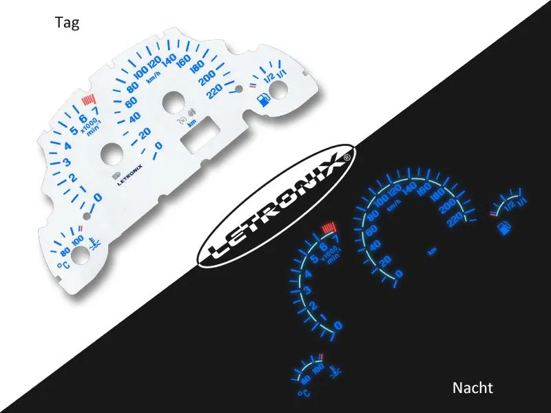 Plasma Tacho Tachoscheiben für Opel Tigra 2 Corsa C 220K 1F 0-220Km/h 7000U/Min