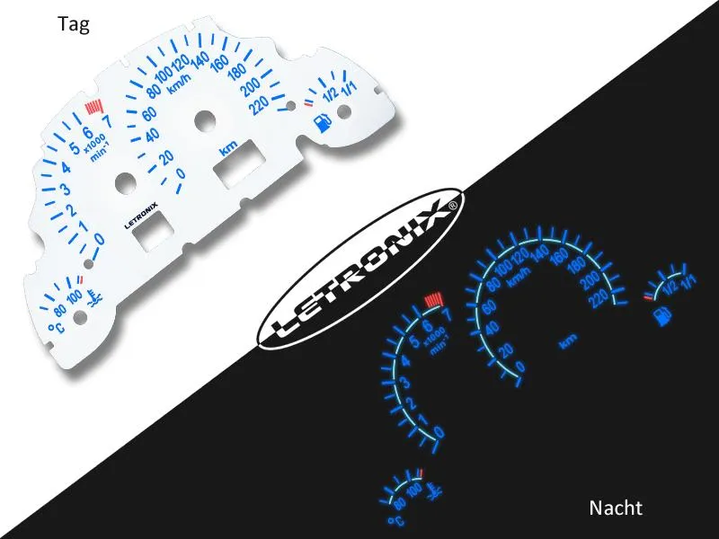 Plasma Tacho Tachoscheiben für Opel Tigra 2 Corsa C 220K 2F 0-220Km/h 7000U/Min