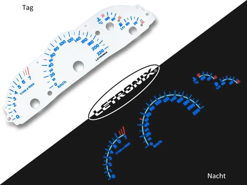 Plasma Tacho Tachoscheiben für Opel Vectra B 0-220Km/h 7000U/Min