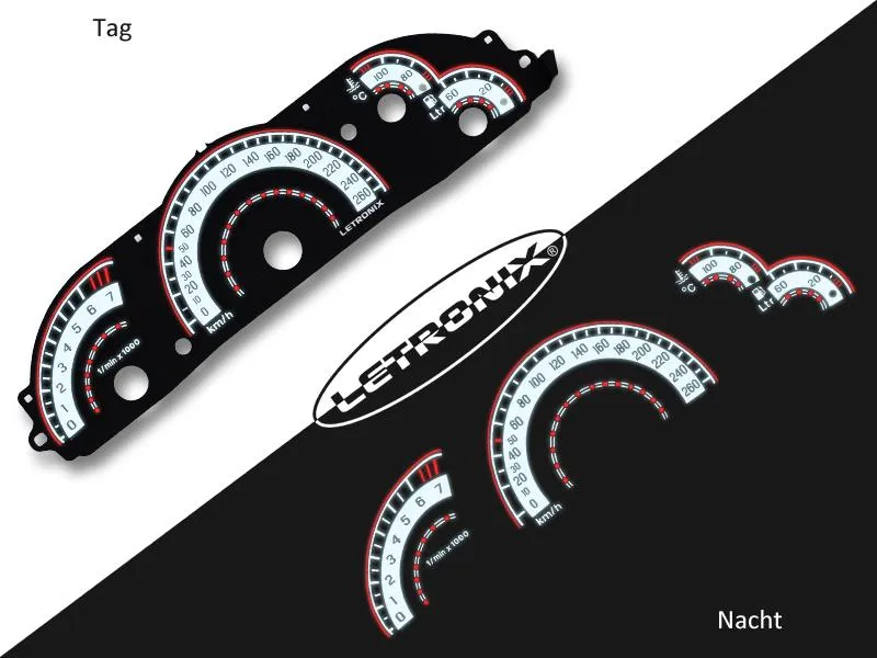 Plasma Tacho Tachoscheiben für Opel Vectra B 0-260Km/h 7000U/Min