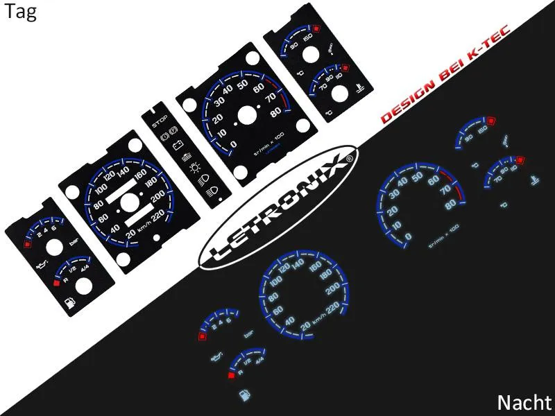 Plasma Tacho Tachoscheiben für Peugeot 205 GTI 20-220Km/h 8000U/Min