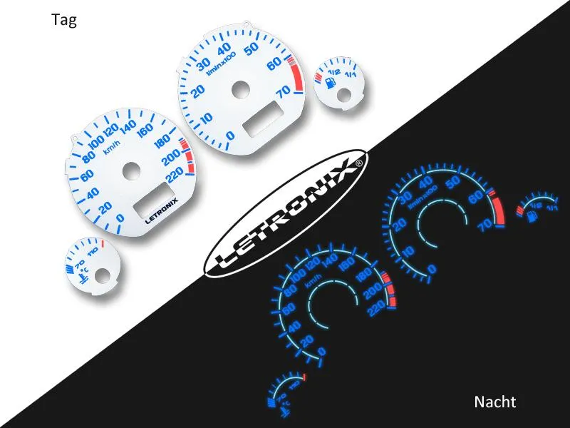 Plasma Tacho Tachoscheiben für VW Golf 3 Vento 0-220Km/h 7000U/Min