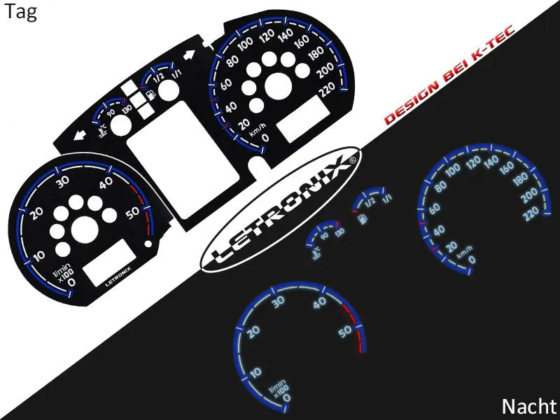 Plasma Tacho Tachoscheiben für VW Polo 9n 0-220Km/h 5000U/Min