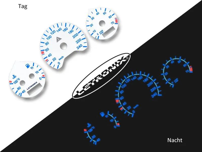 Plasma Tachoscheiben für Mercedes W202 W208 W210 vor 99 0-240Kmh 7000U/Min